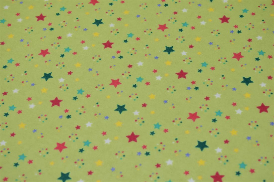 Lime & Green Cotton Shining Stars