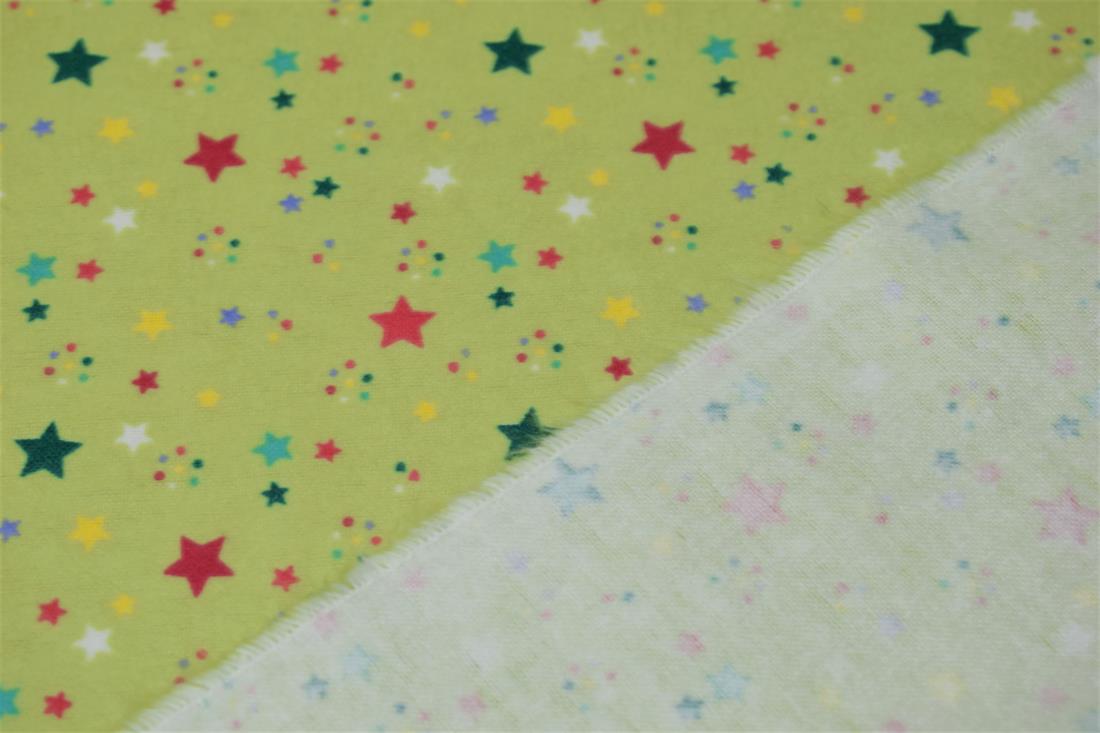 Lime & Green Cotton Shining Stars