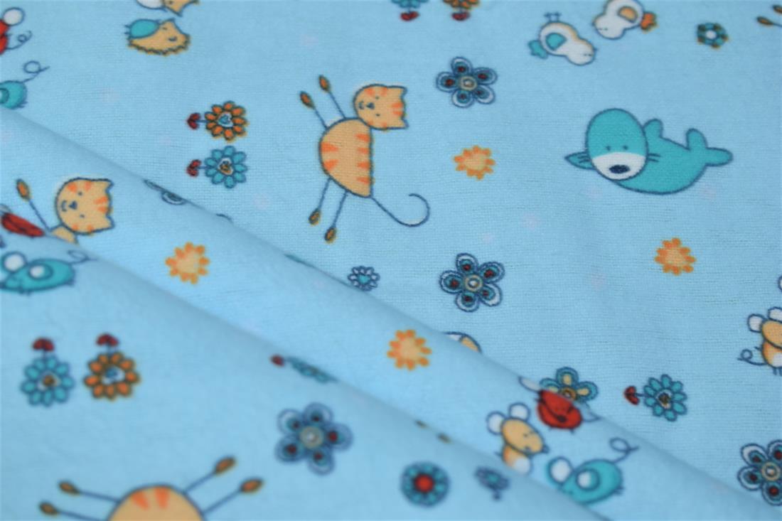 Blue Cotton Daisy Park