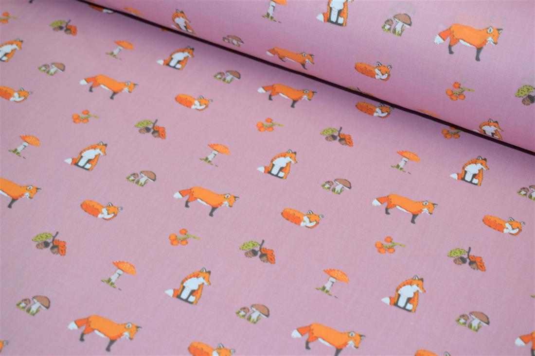 Pink Cotton Mr Fox