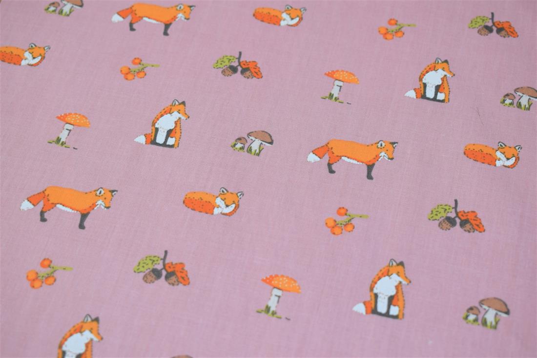 Pink Cotton Mr Fox