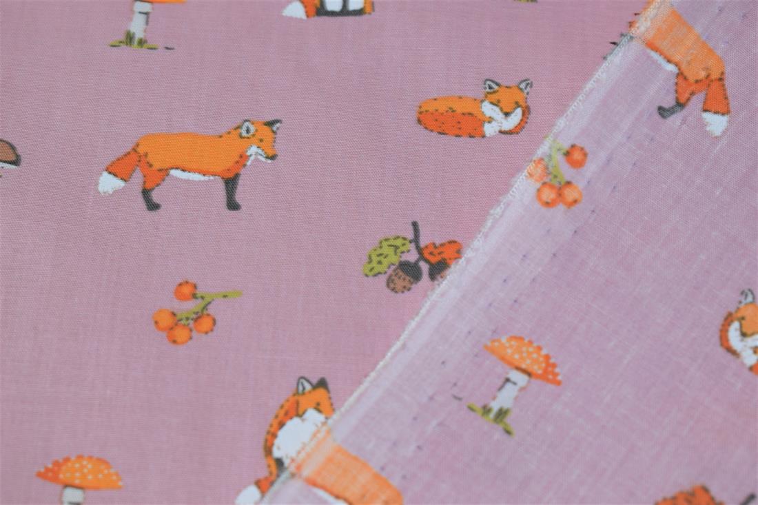 Pink Cotton Mr Fox