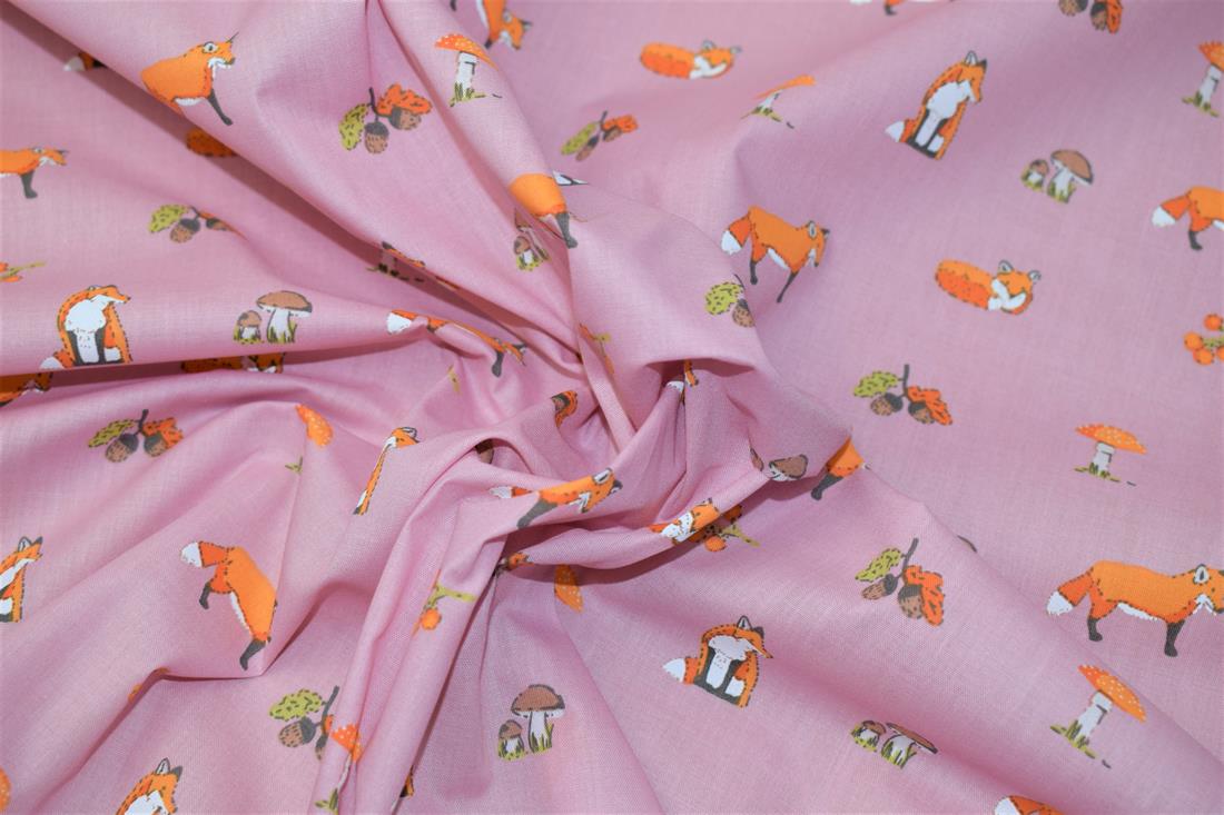 Pink Cotton Mr Fox