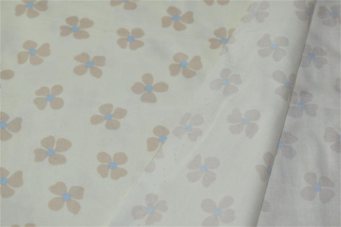 Off White & Blush Printed Cotton Fabrics