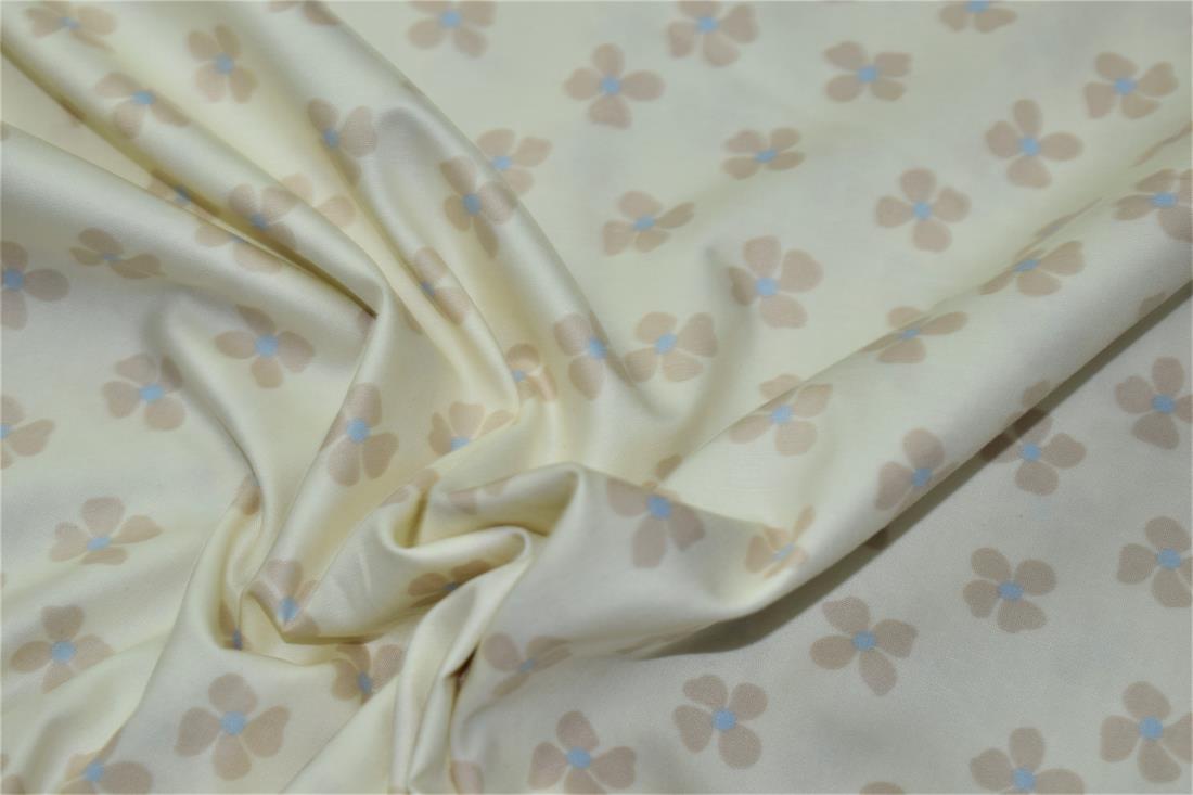Off White & Blush Printed Cotton Fabrics
