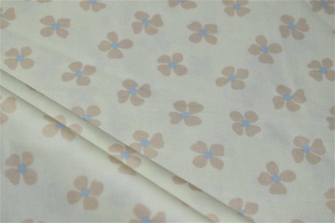 Off White & Blush Printed Cotton Fabrics