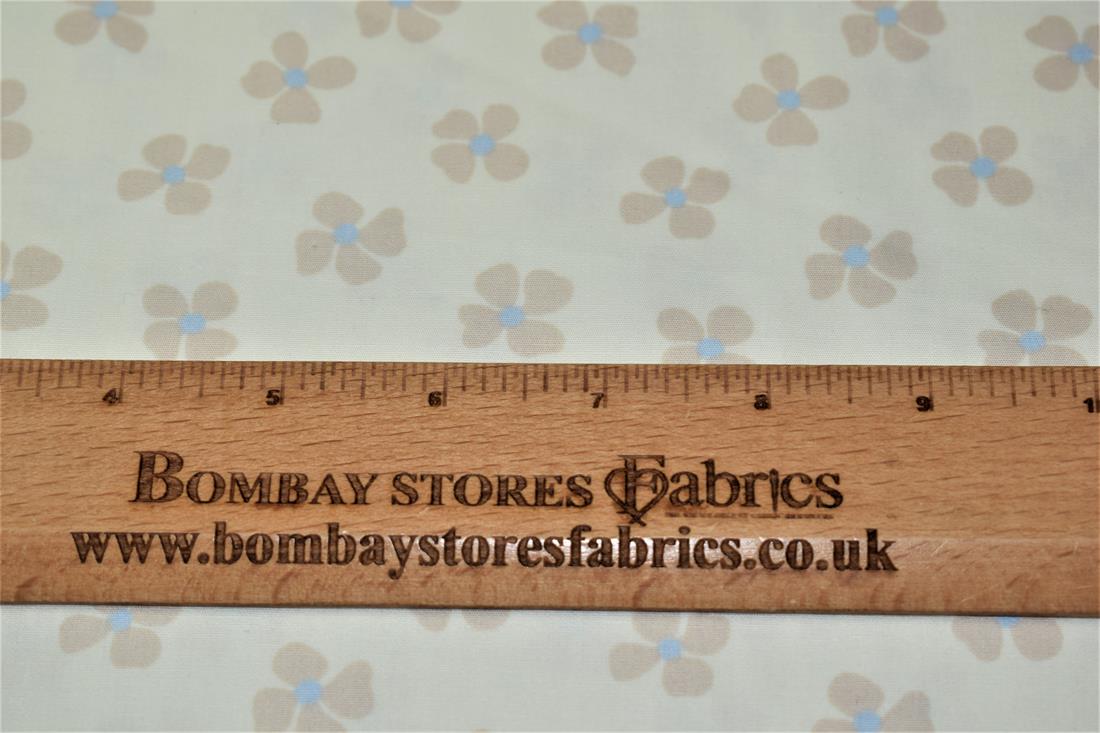 Off White & Blush Printed Cotton Fabrics
