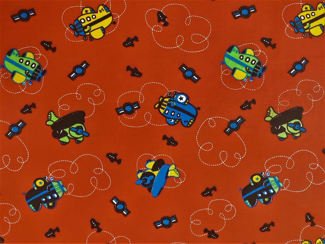 Red Cotton Printed Poly Cottons