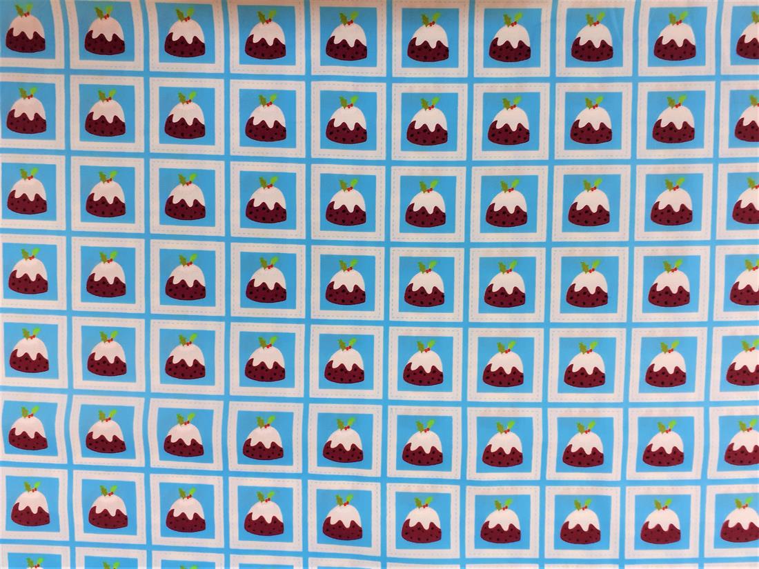 Blue Cotton Christmas Pudding