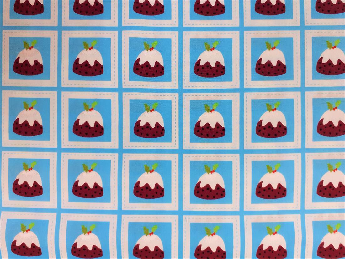 Blue Cotton Christmas Pudding