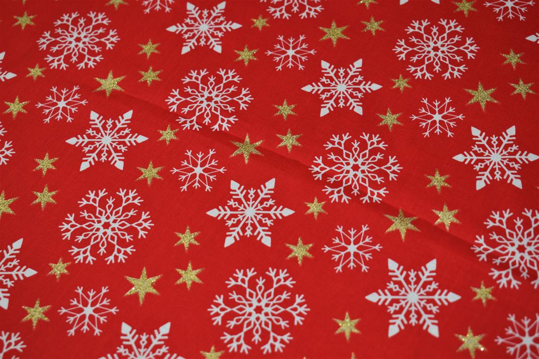 Red Cotton Christmas Stars