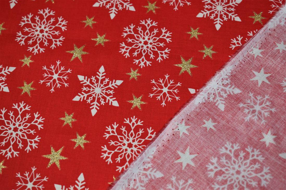 Red Cotton Christmas Stars