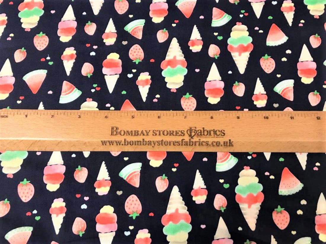Navy Cotton Fruity Icecream