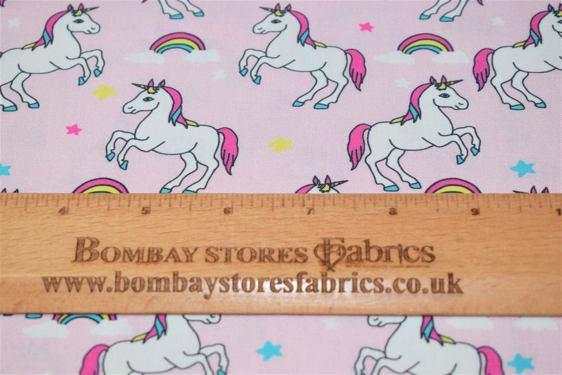 Pink Little Johnny - Unicorns Digital Cotton