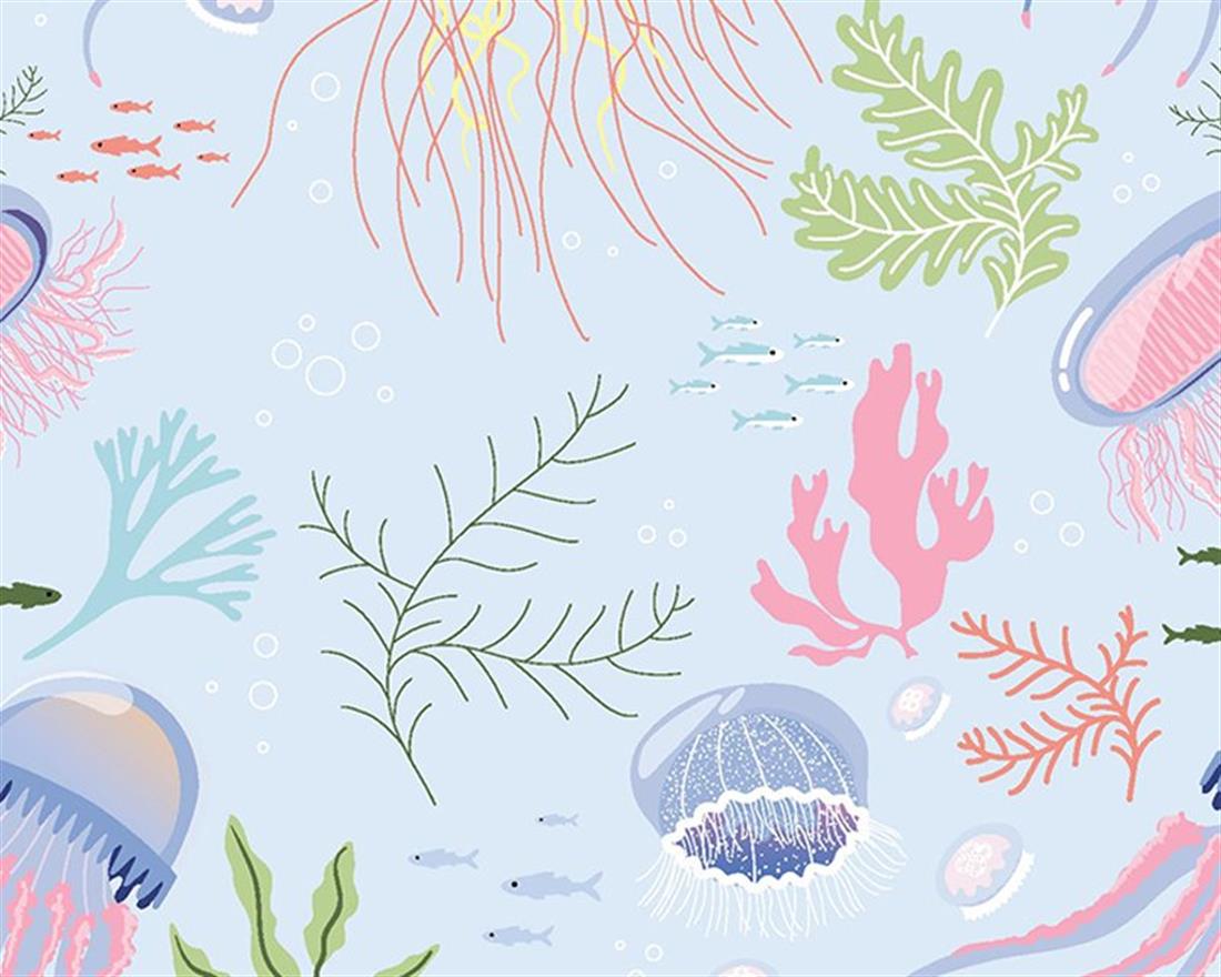 Blue Little Johnny - Jelly Fish Cotton