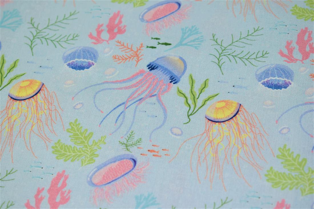 Blue Little Johnny - Jelly Fish Cotton