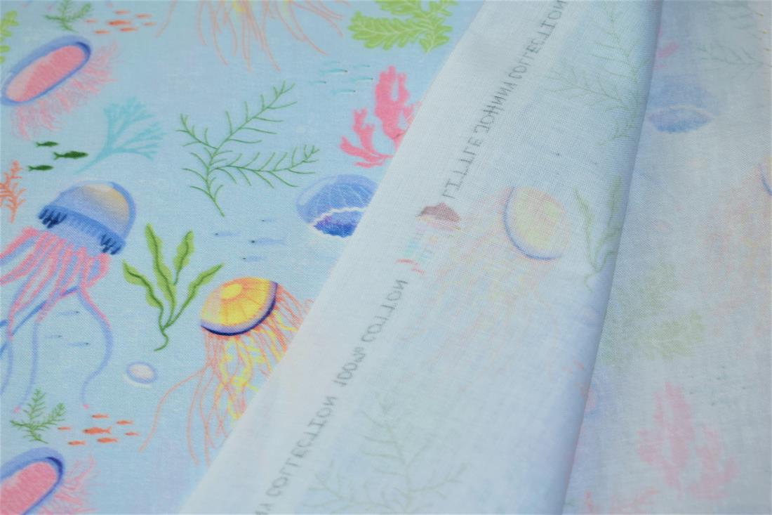 Blue Little Johnny - Jelly Fish Cotton