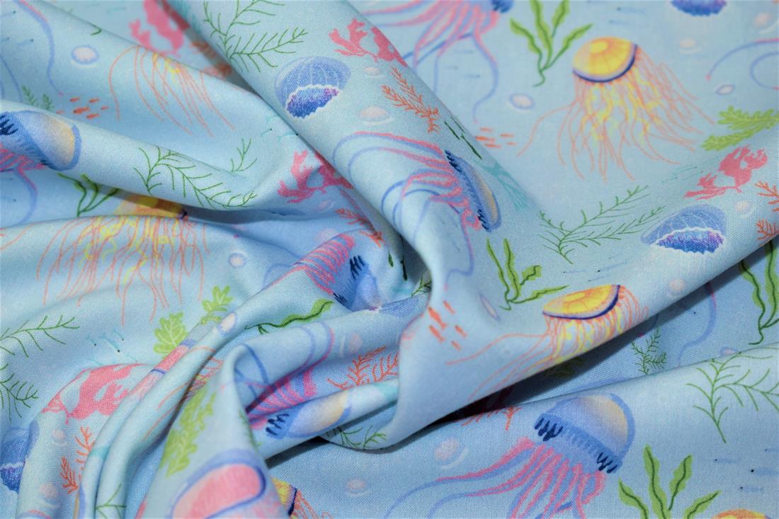 Blue Little Johnny - Jelly Fish Cotton
