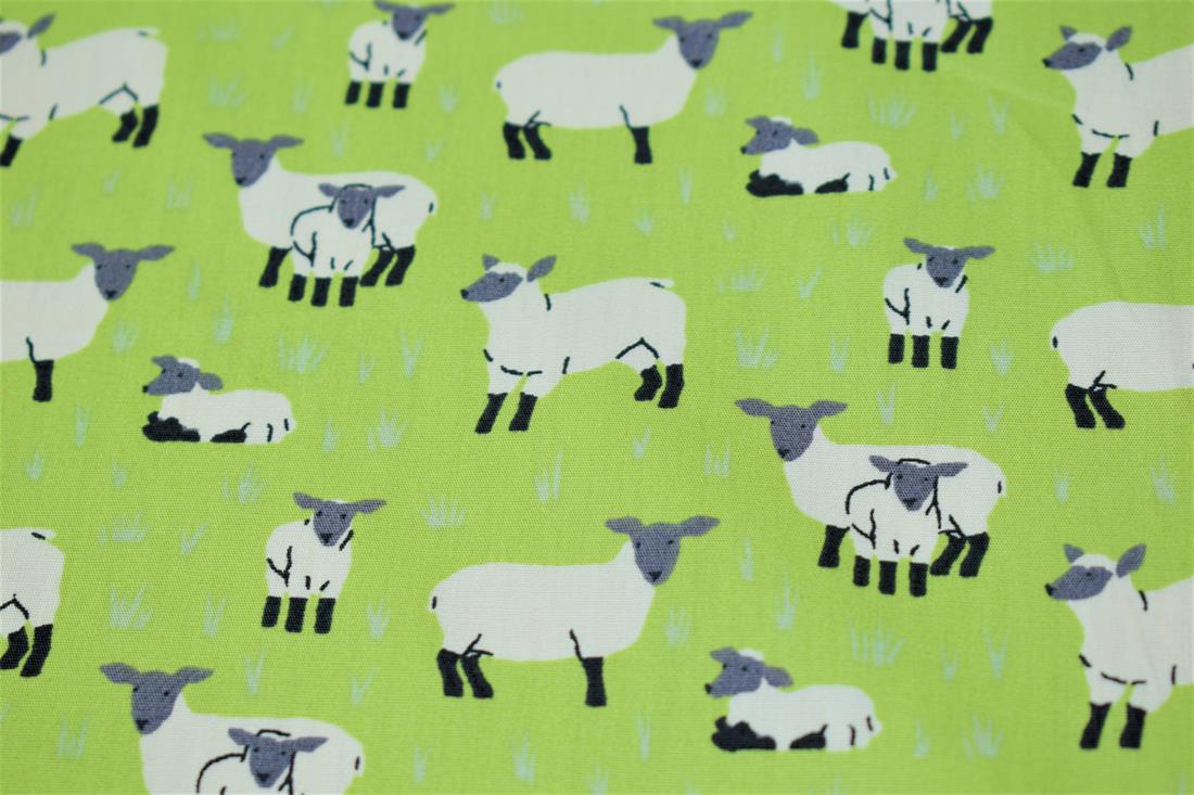 Green Printed Cotton Fabrics