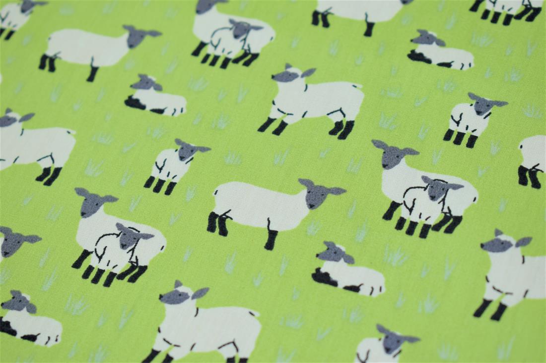 Green Printed Cotton Fabrics