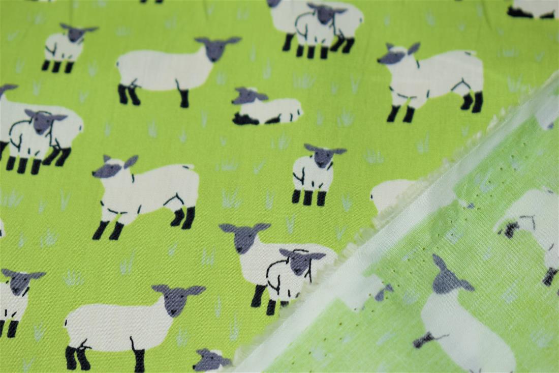 Green Printed Cotton Fabrics