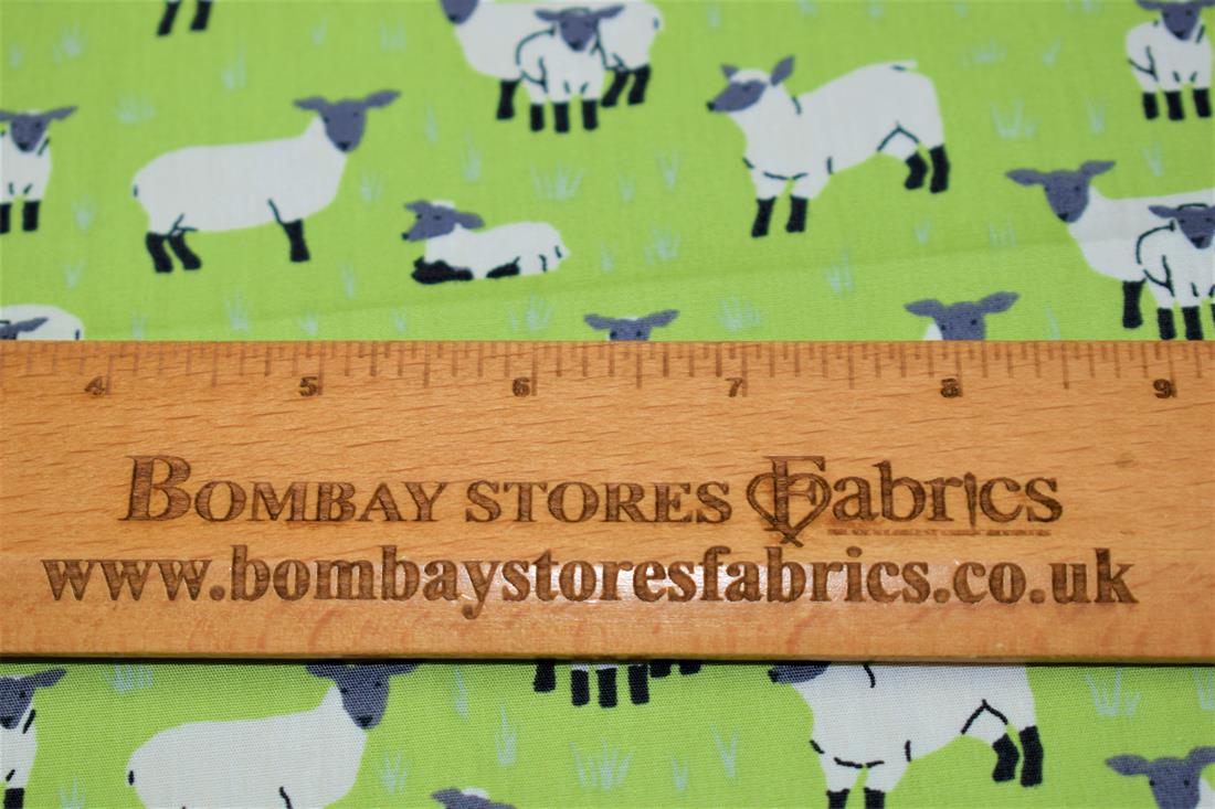 Green Printed Cotton Fabrics