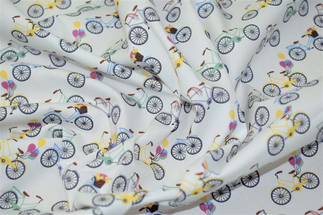White Printed Cotton Fabrics