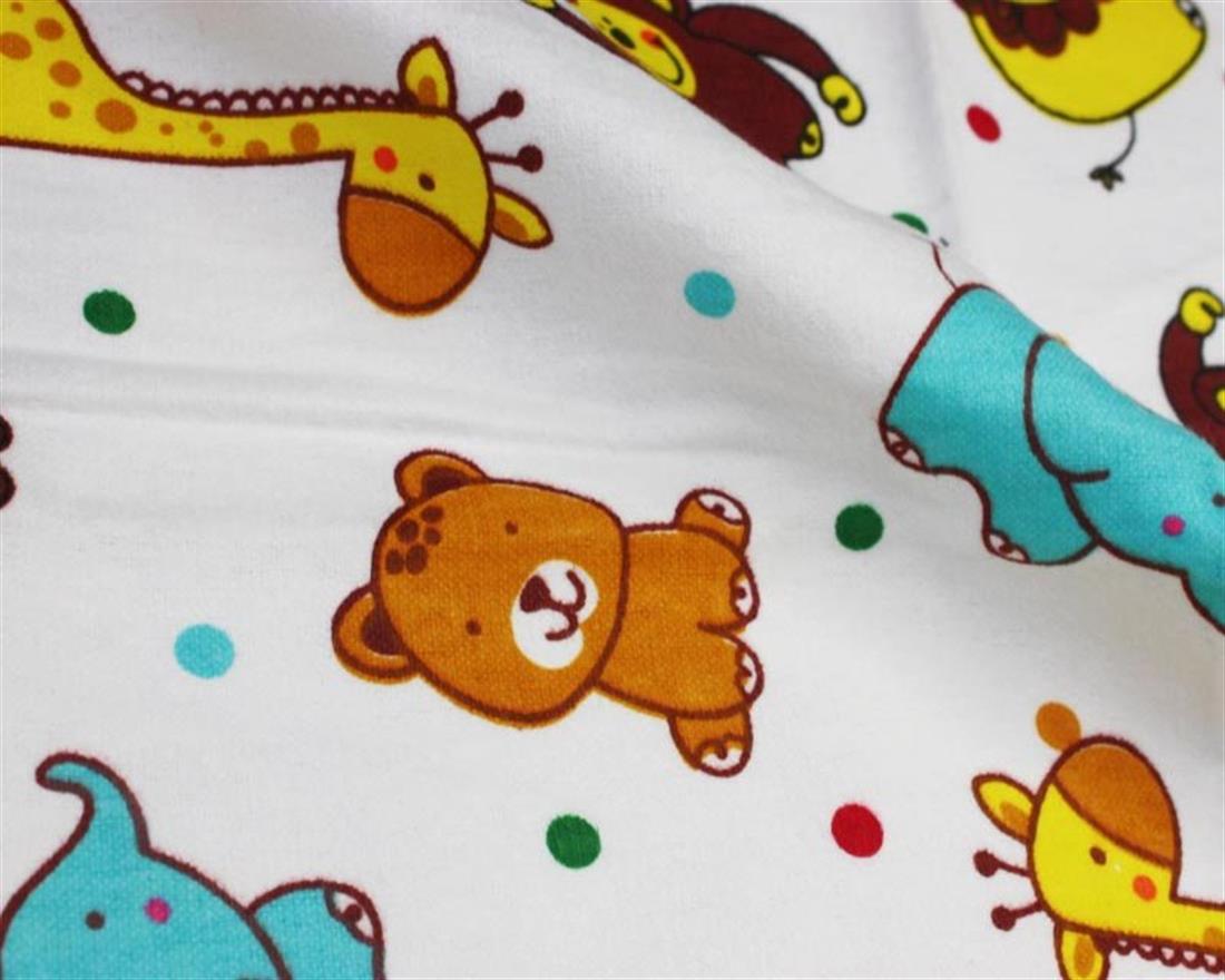 White Printed Brushed Cotton