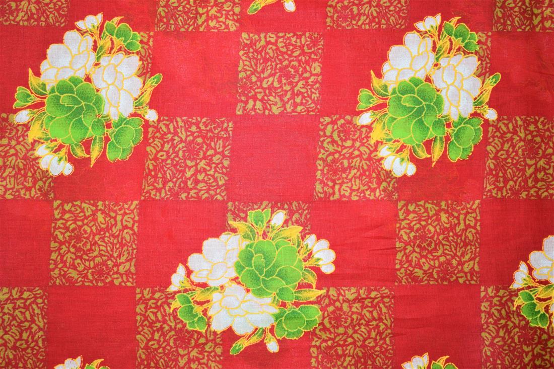 Red Lawn Printed Cotton Lawns