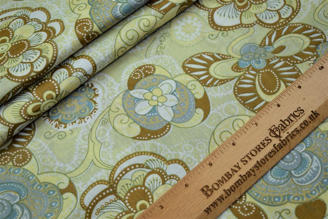 Cream Lawn Printed Cotton Lawns