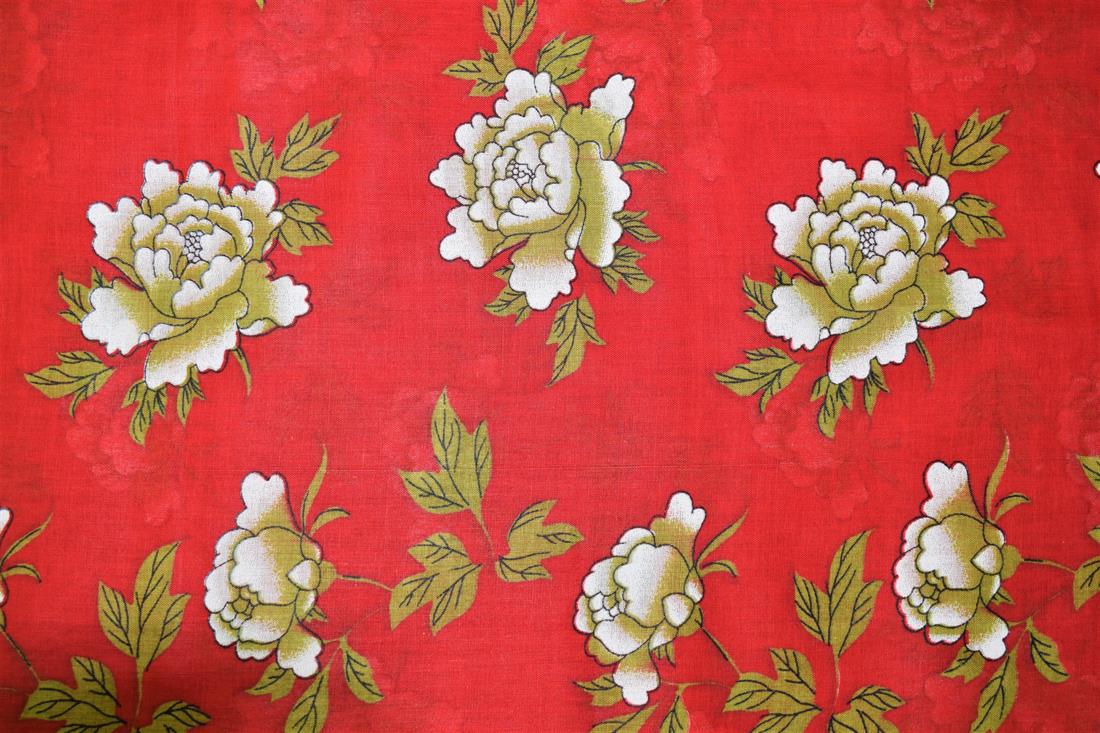 Red Printed Cotton Lawn