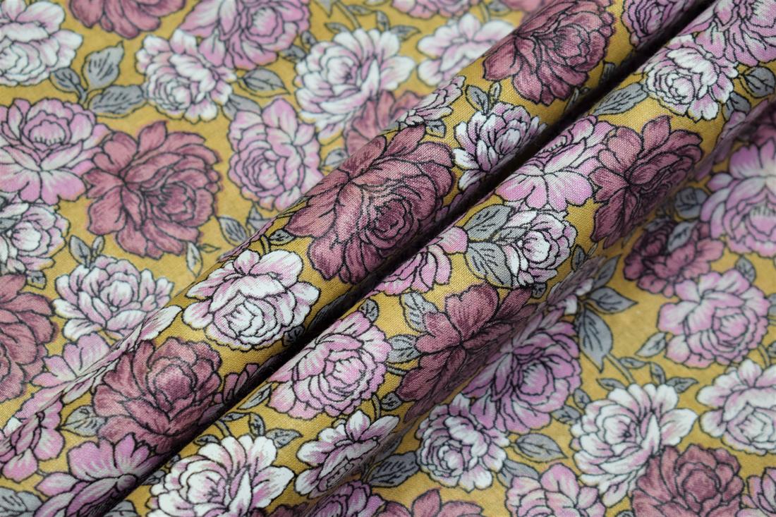 Gold Lawn Printed Cotton Lawns