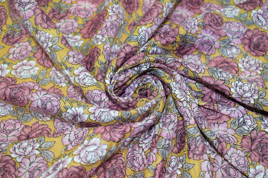 Gold Lawn Printed Cotton Lawns