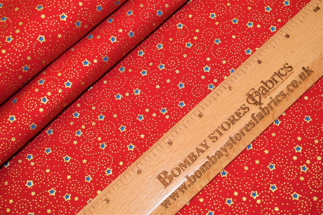 Red Cotton Christmas Stars