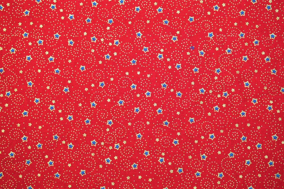 Red Cotton Christmas Stars