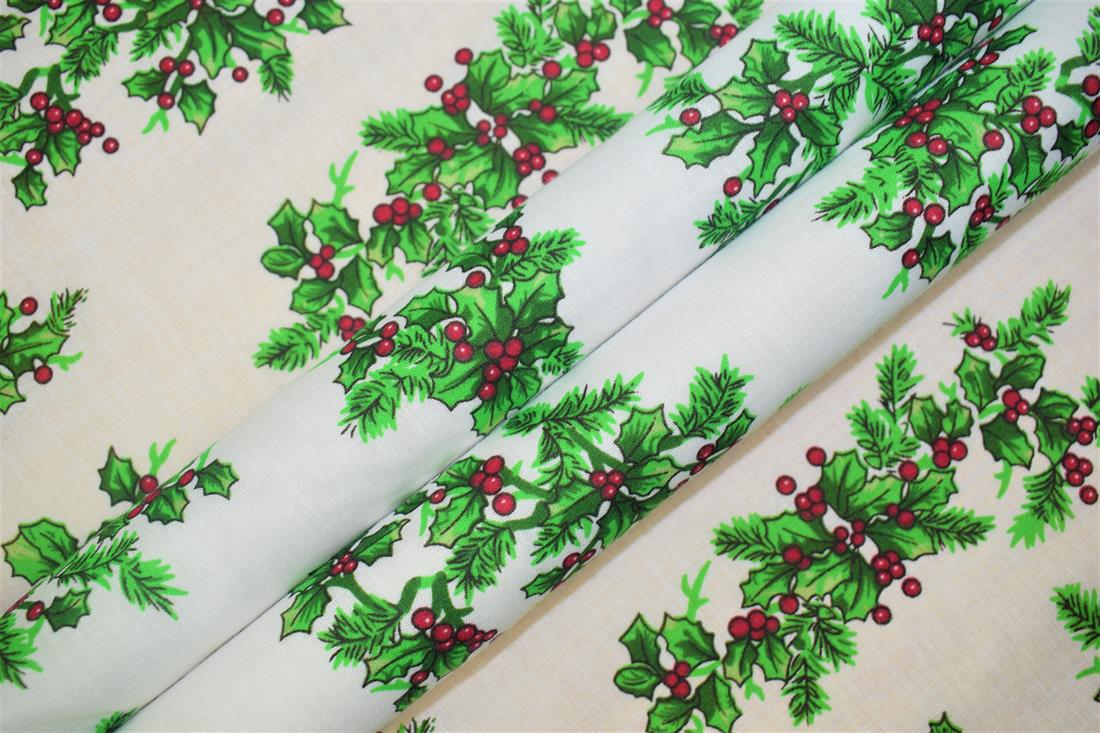 White Cotton Holly Leaf