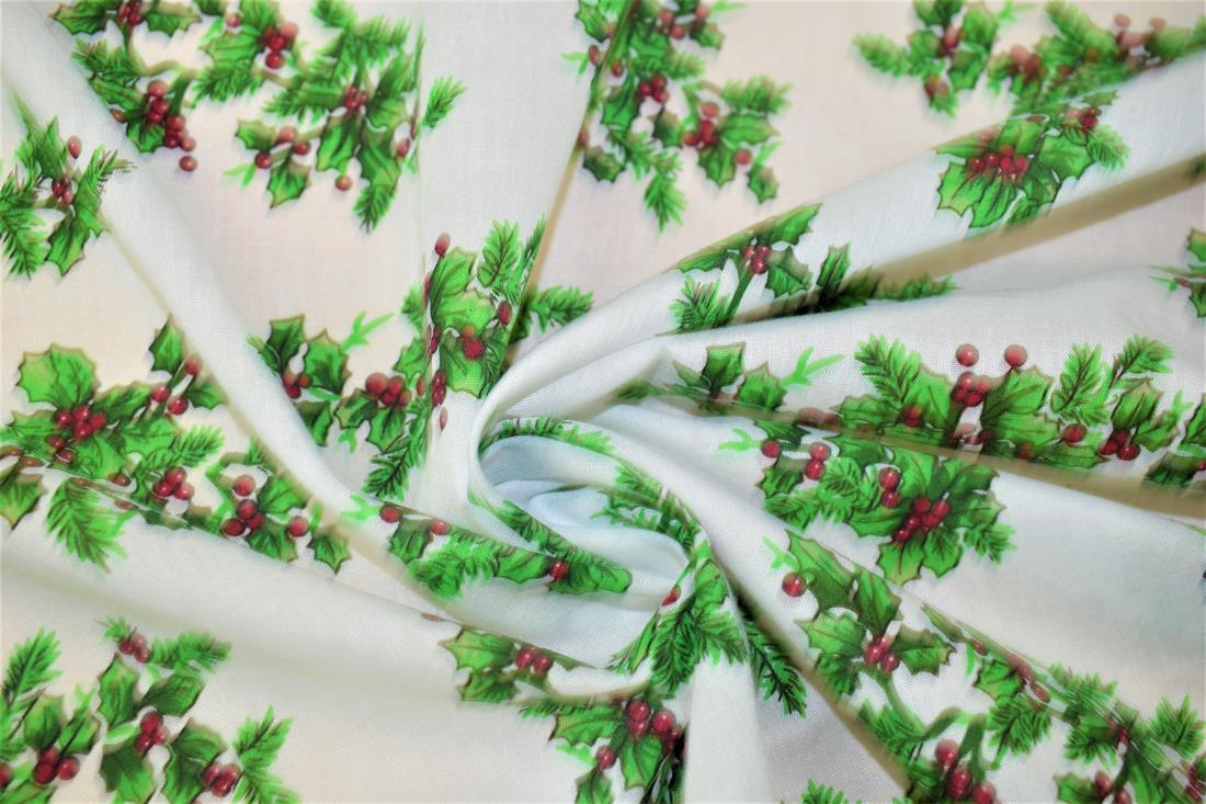 White Cotton Holly Leaf