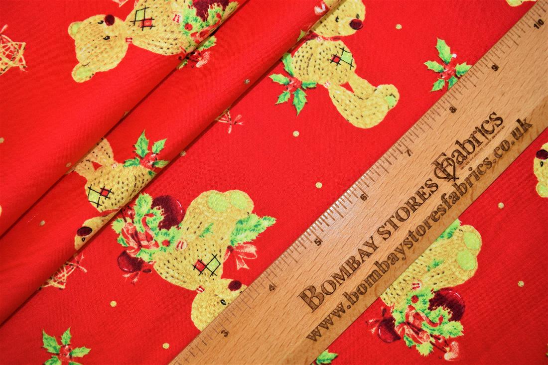 Red Cotton Christmas Bears