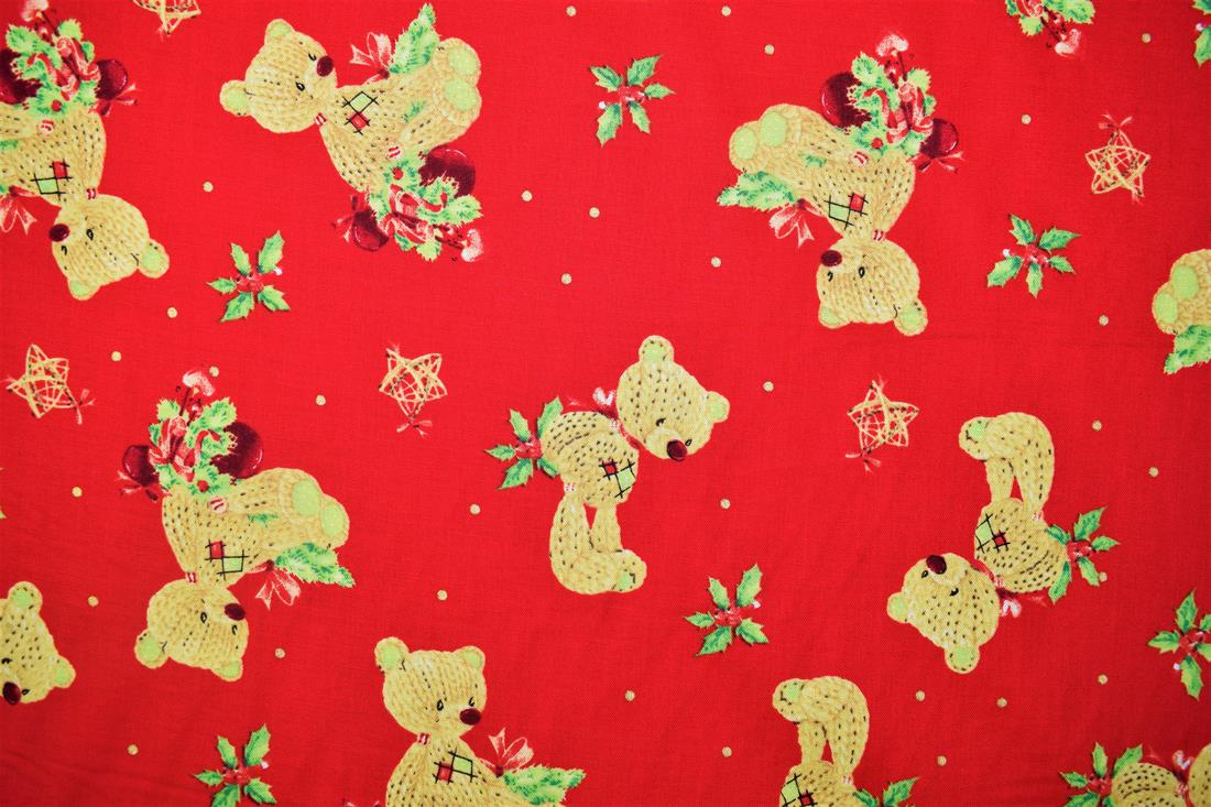 Red Cotton Christmas Bears