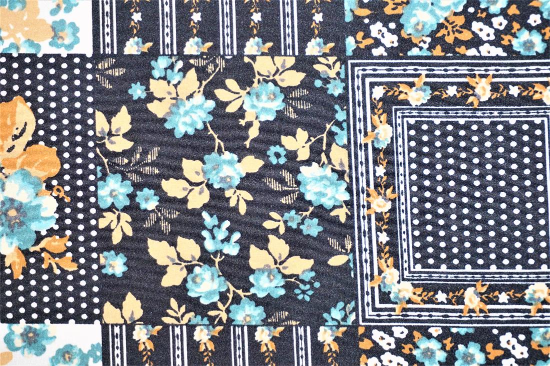 Black Flower Squares