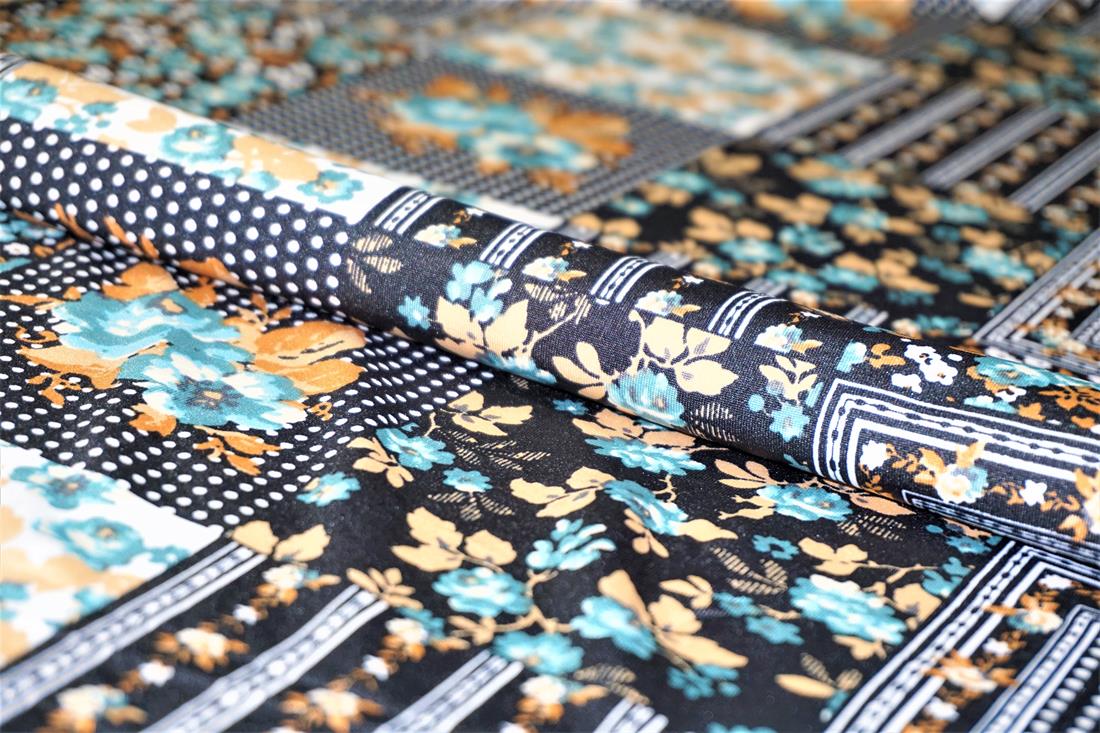 Black Flower Squares