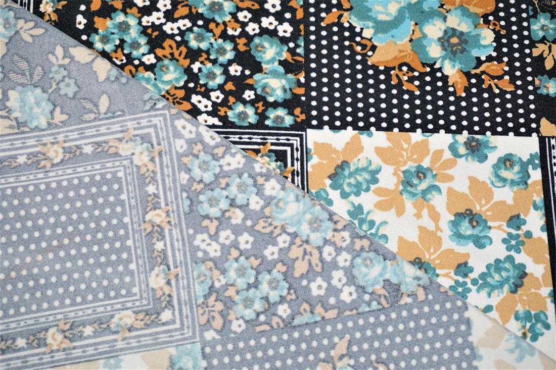 Black Flower Squares