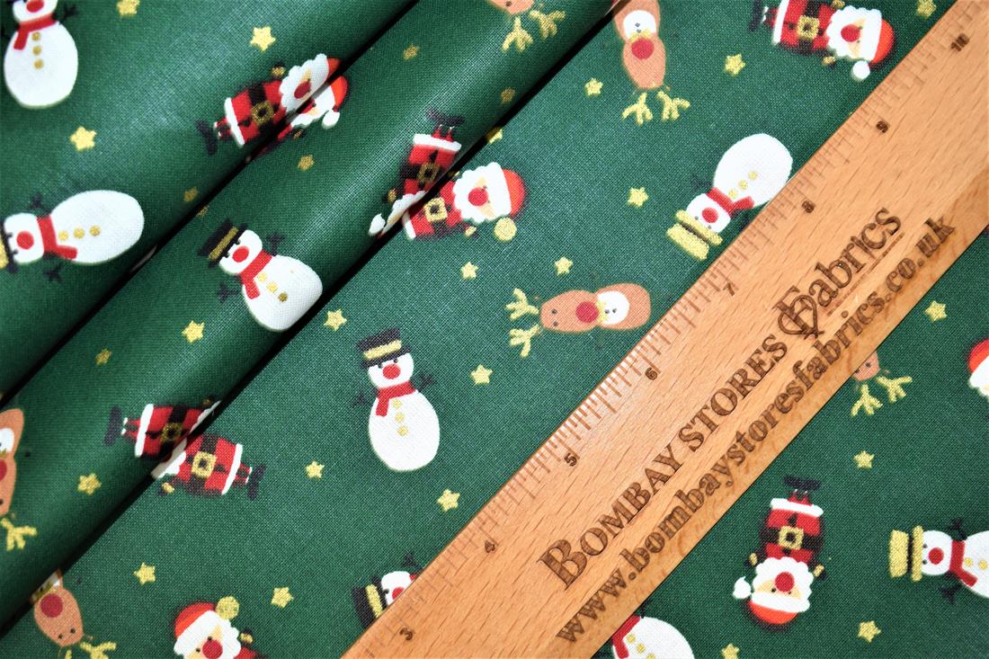 Green Cotton Christmas Wonderland