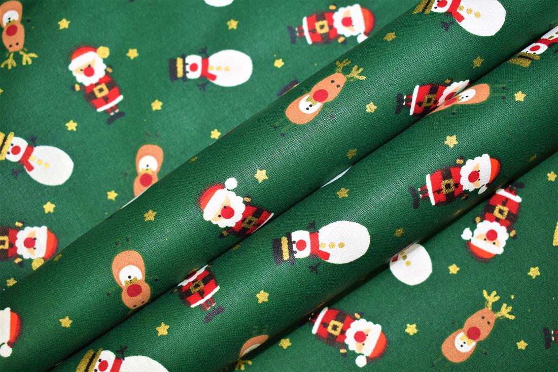 Green Cotton Christmas Wonderland