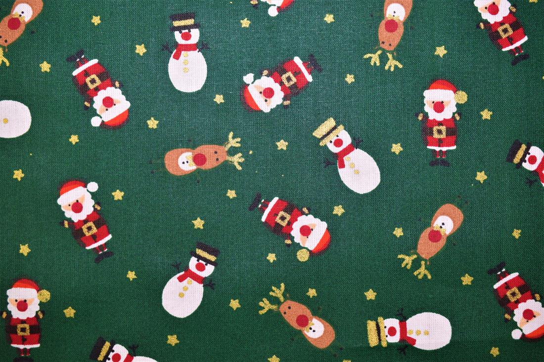 Green Cotton Christmas Wonderland