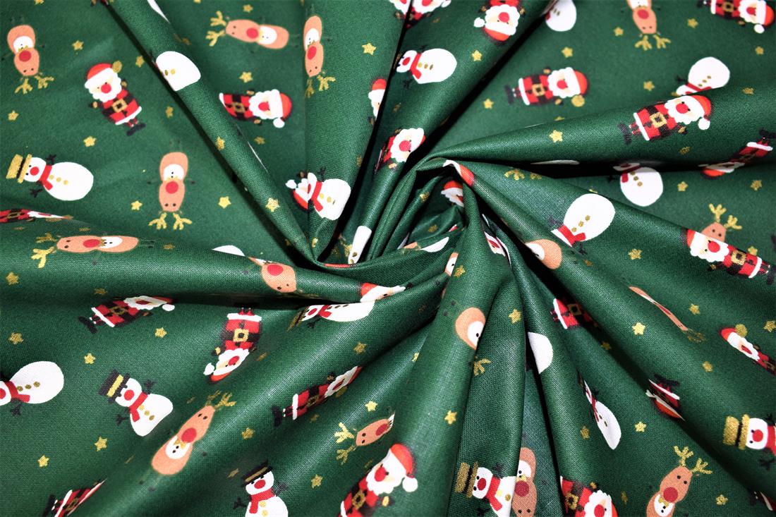 Green Cotton Christmas Wonderland