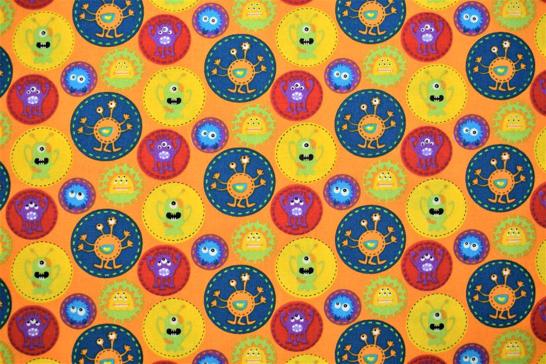Orange Printed Cotton Fabrics
