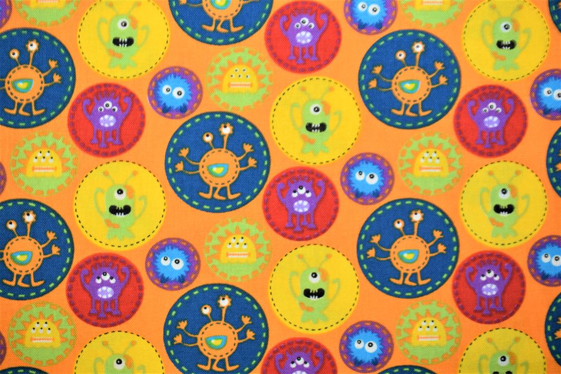 Orange Printed Cotton Fabrics