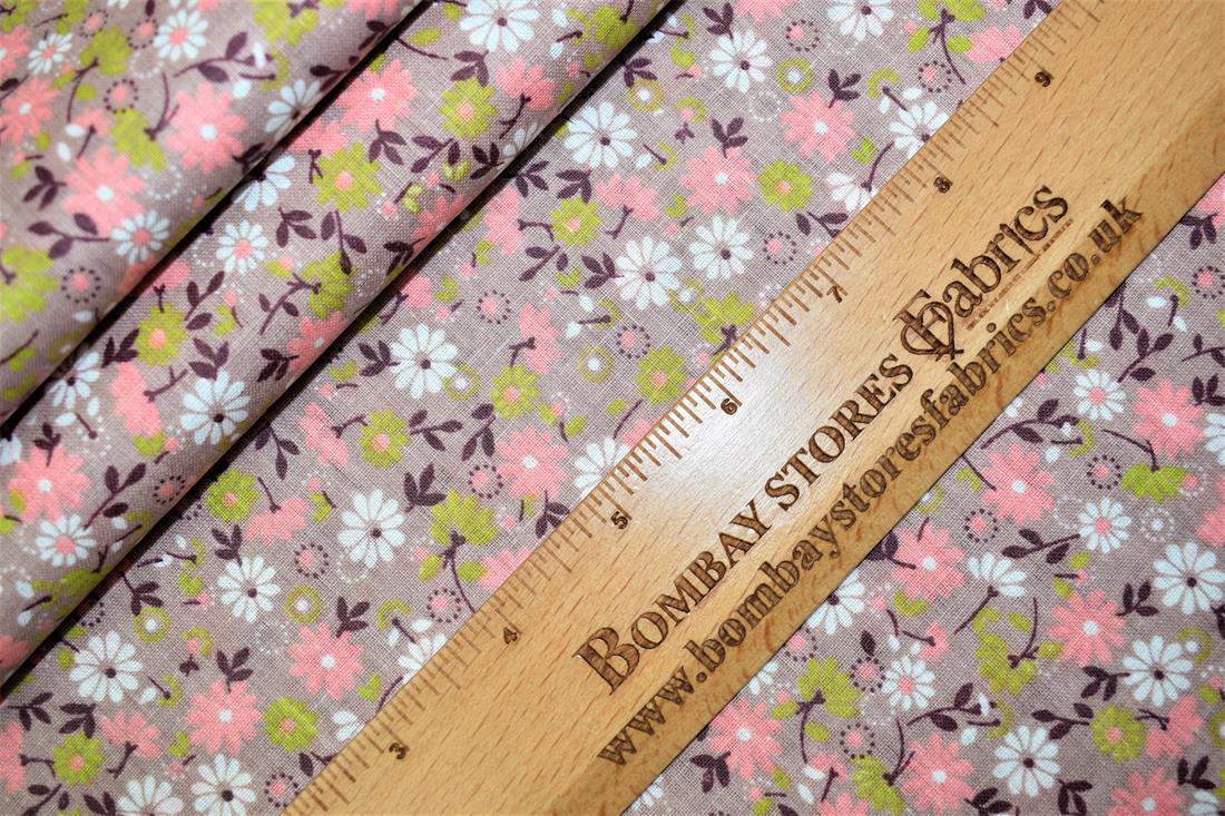 Dusky Pink Printed Cotton Fabrics