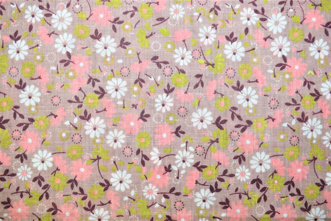 Dusky Pink Printed Cotton Fabrics